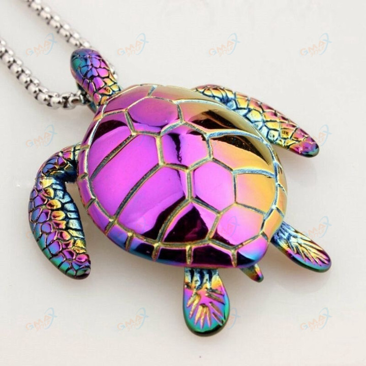 Turtle Pendant Necklace Women's