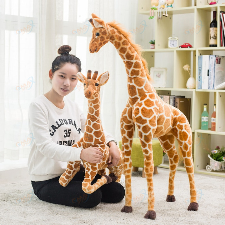 New 50-120cm Giraffe Plush Toys Cute Stuffed Deer Dolls Soft Animal Pillow Cushion Birthday Gift Kids Baby