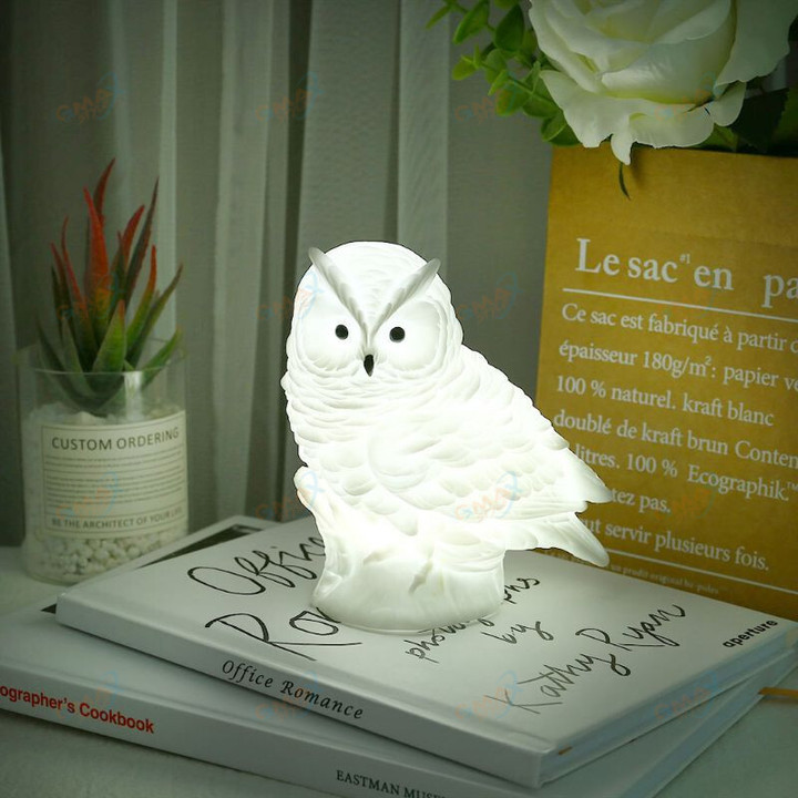 Table Light Adorkable Owl Shape Cartoon Bedside Lamp for Home Bedroom