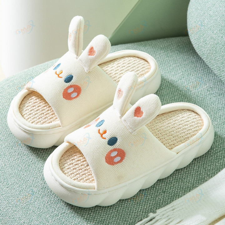 Rabbit Thick Soft Non-Slip Sole Home Indoor Bedroom Lovers Couples Men Home Shoes Cute Funny Slides