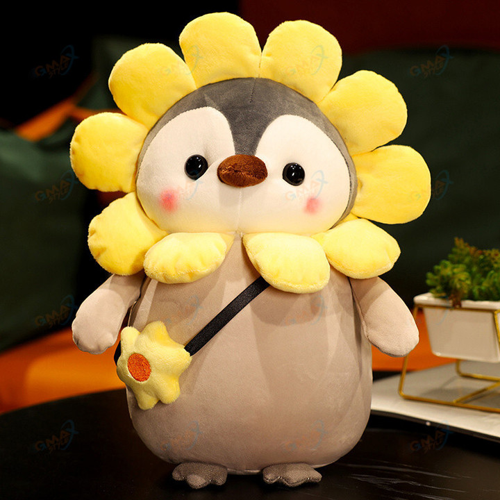 Kawaii Penguin Plush Toys Cute Unicorn Flower