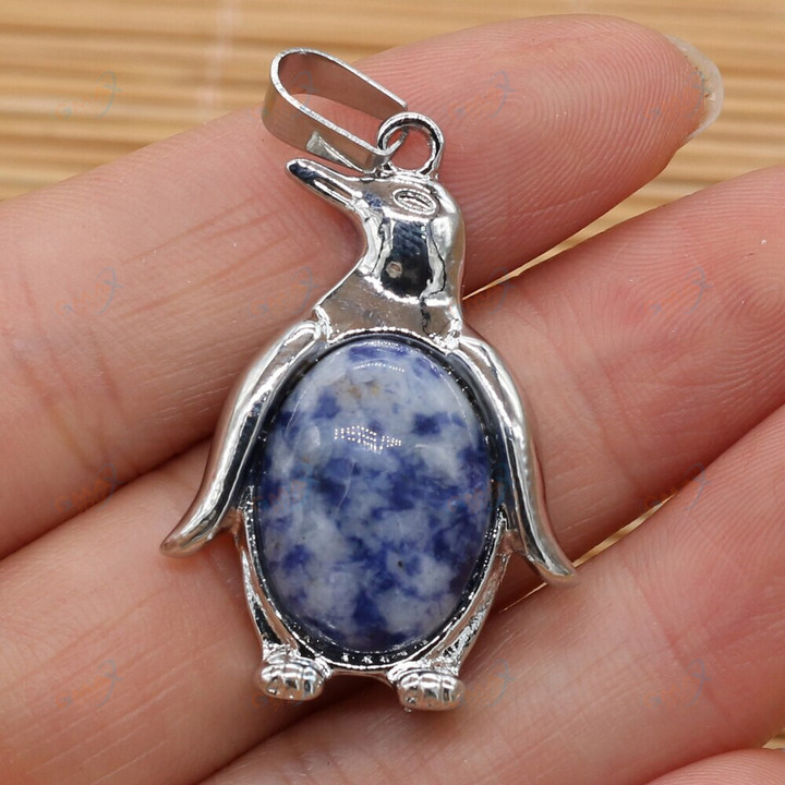 Penguin Metal Alloy Egg shape Exquisite charm For jewelry