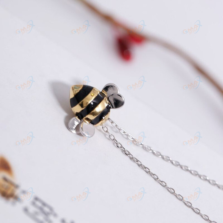 Classy Clavicle Chain Beautiful Bee Pendant Necklace Wedding Charm Jewelry