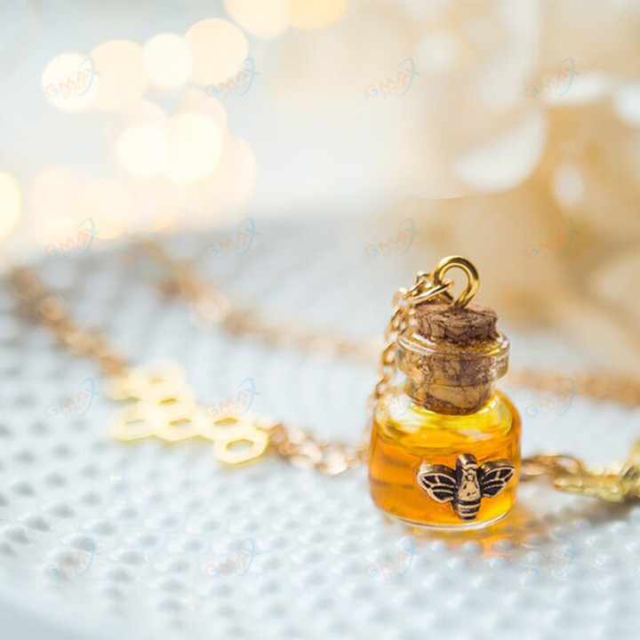 Bee necklace Witch jewelry vial necklace jewelry unique personalized necklaces women