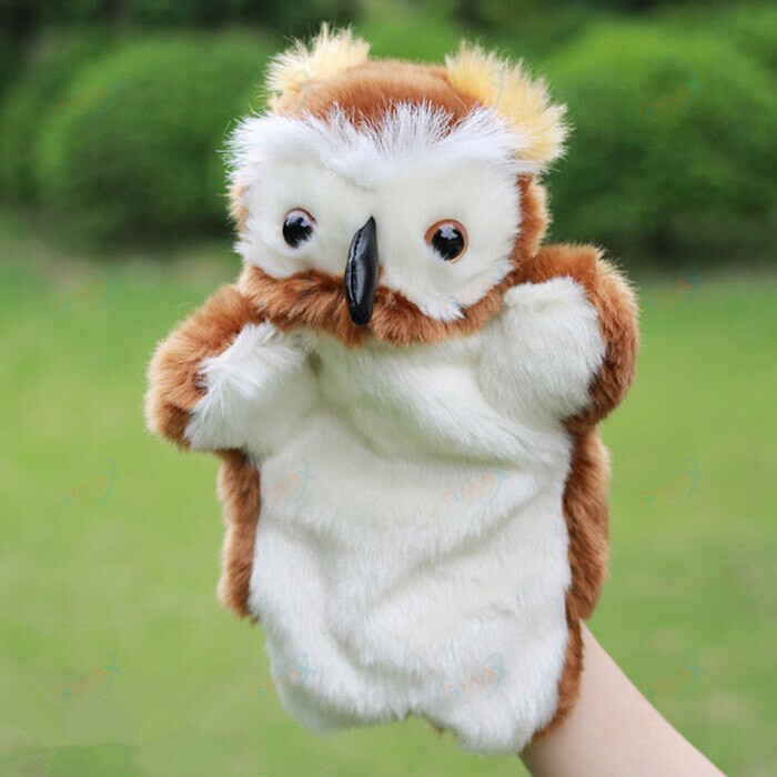 Owl Hand Puppet Cartoon Finger Puppets Kids Plush Toys Child Gift