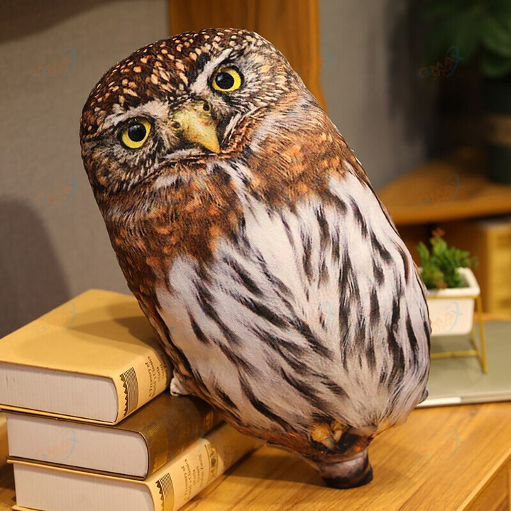 Owl Sleeping Pillows Soft Stuffed Animals Eagle Cushion Sofa Decor Cartoon Bird Plush Toys For Kids Gift