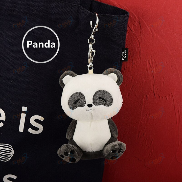 Corgi Dinosaur Deer Panda Cute Plush Key Chain Small Pendant Kid Toys Stuffed Animals Creative Christmas Birthdays Gift