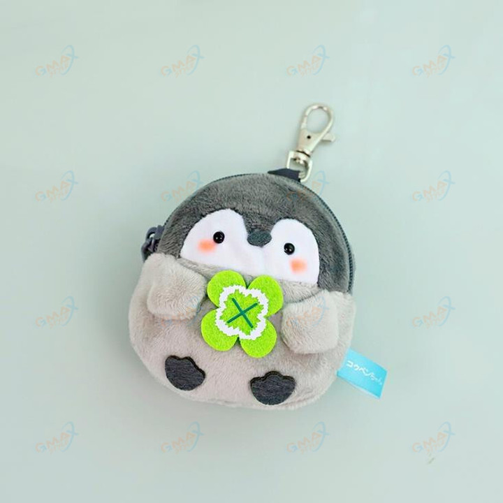 1 Pcs Lovely Animal Penguin Plush Toys Earphone Bag Coin Purse Bag Pendant Keyring Plush Doll for Kids Gift