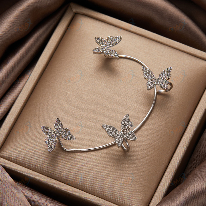 Butterfly Garden Crescent Earrings