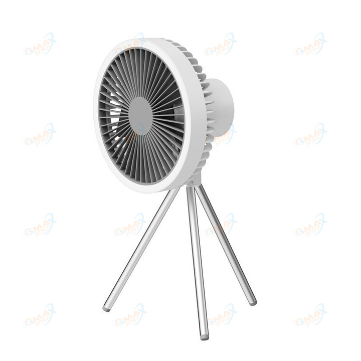 USB Chargeable Desk Tripod Stand Air Cooling Fan with Night Light