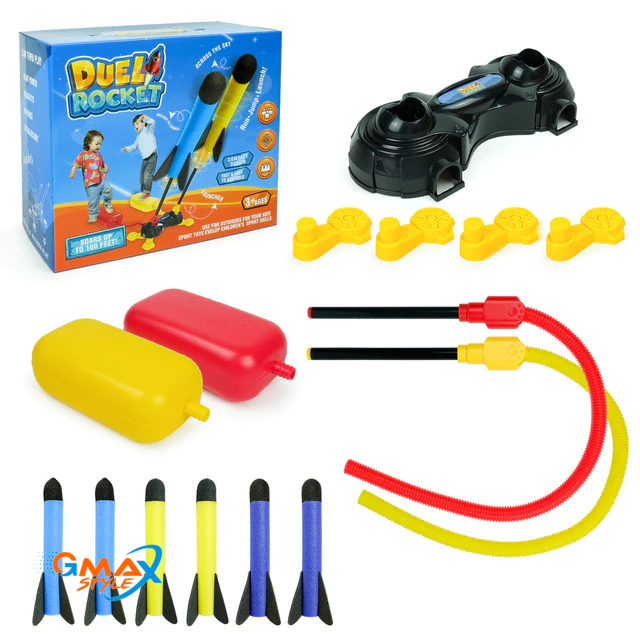 Children Outdoor Foot Launcher Soaring Rocket Interactive Toys
