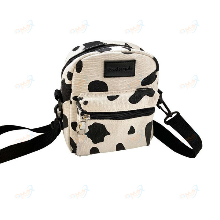Women Girl Cow Print Shoulder Crossbody Bag