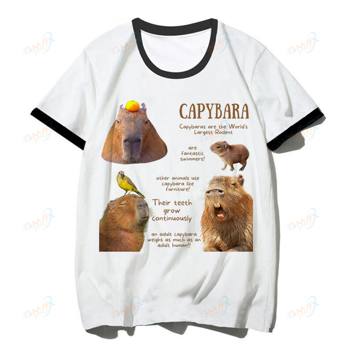 capybara clothing summer top male t shirt