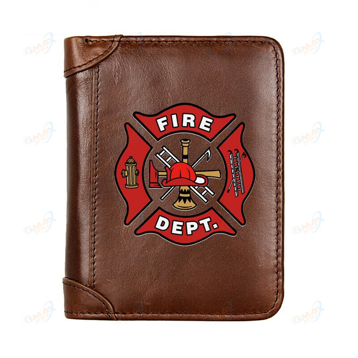 Firefighter Rescue Control Genuine Leather Wallet