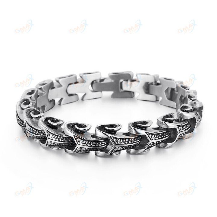 Fongten Punk Dragon Snake Link Chain Viking Fashion Bracelets Jewelry