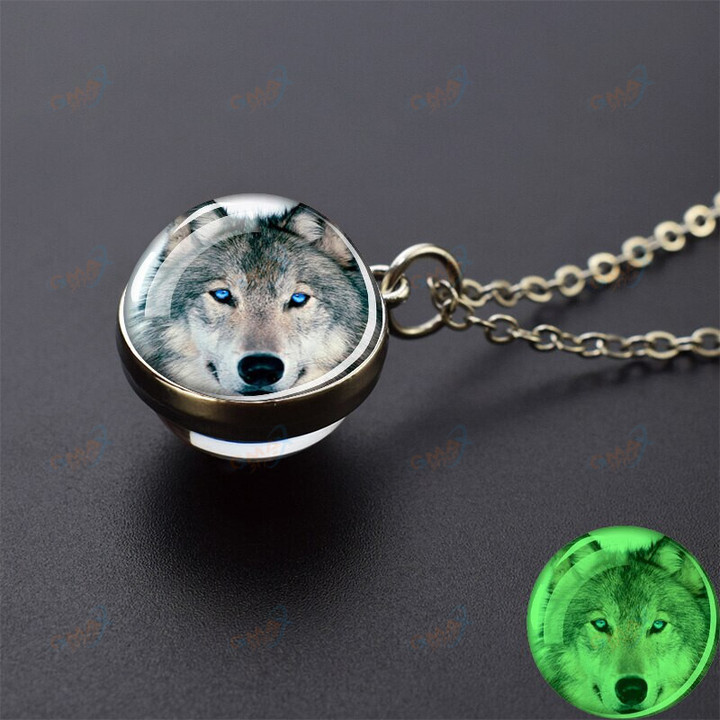 Glow in the Dark Wolf Necklaces