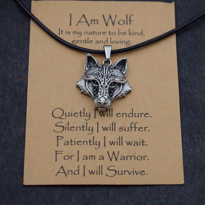 Norse i am wolf Viking Celtics Necklace