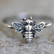 New Ring for Men and Women Simple Retro Bee Old Open Ring Gift Jewelry