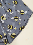 New Style Fashion Lady Summer Cartoon Honey Bee Print Camisole With Shorts Pajama Set