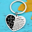 Valentines Day Gift Romantic Love Gift To Other Half Letter Keychain Anniversary Present For Wife Husband