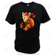 Red Panda T Shirts Maple Leaf Cute Animal T Shirt