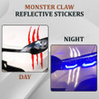 Car Monster Claw Reflective Stickers