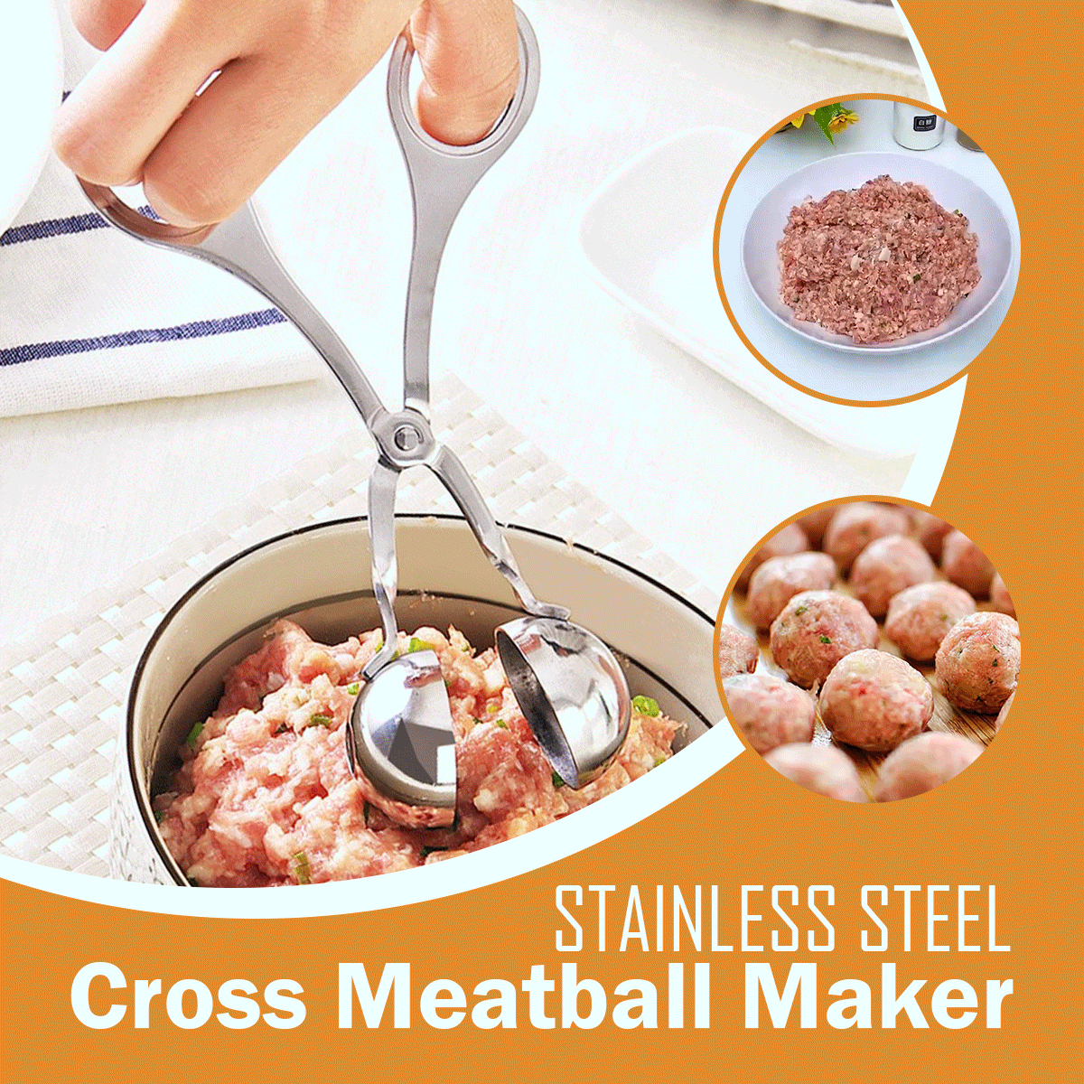 Stainless Steel Cross Meatball Maker