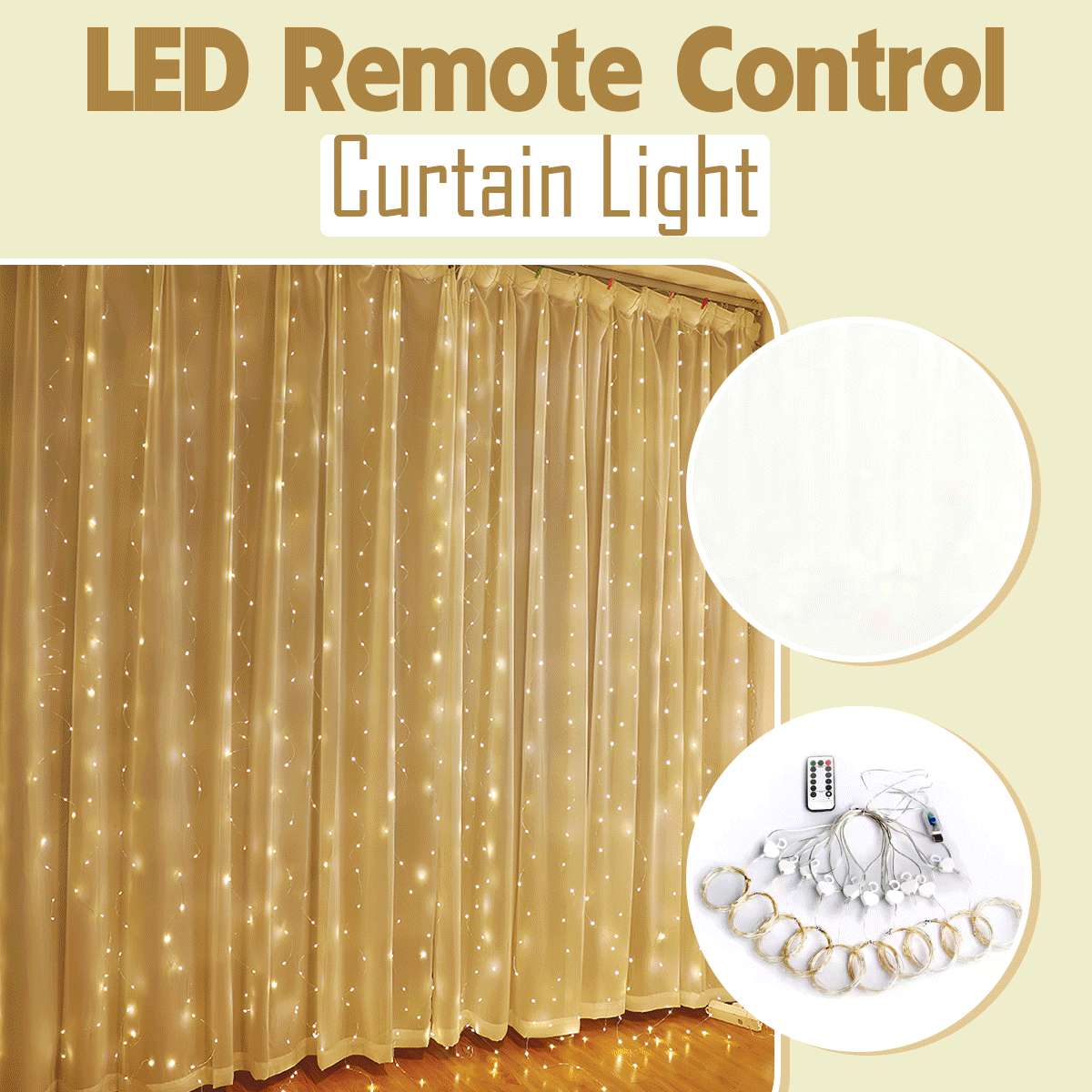 LED Remote Control Curtain Light