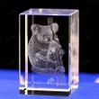Crystal Ornaments 3D Laser Engrave Koala Model Travel Gift Fengshui