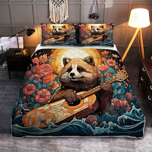 Red Panda Quilt Bedding Set
