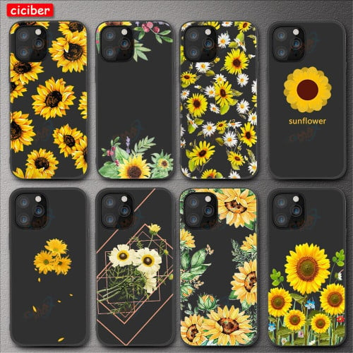 Sunflower Daisy Phone Case For iPhone 11 12 14 Pro Max Mini Cover iPhone X XR XS MAX 7 8 6 S Plus 5 SE 2020 Soft TPU Back Funda
