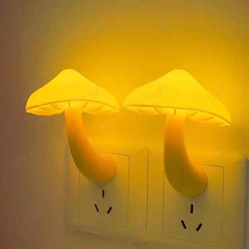 Mini LED Night Lights Mushroom Shape Automatic Light