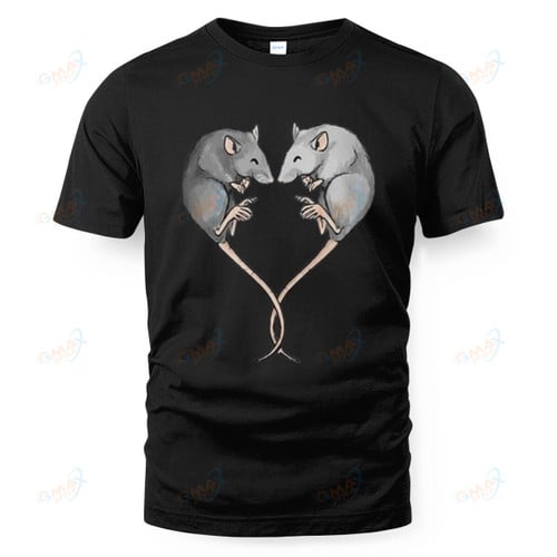 New Cute Funny Rat Lover Heart T Shirts