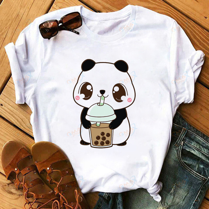 Cute Panda T Shirts Women fashion