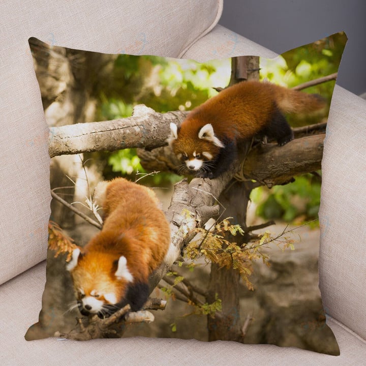 Red Panda Printed Cushion