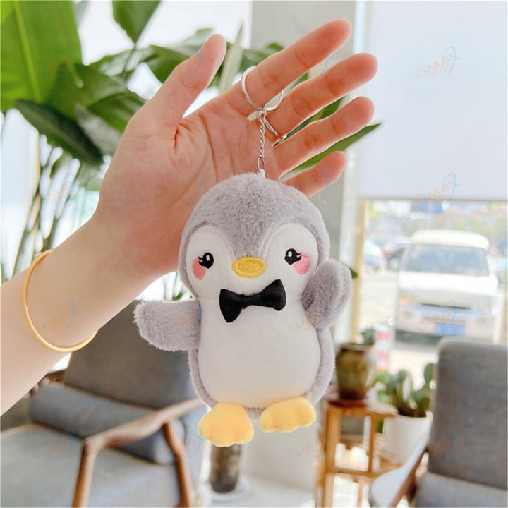 Kawaii Plush Toys Simulation Realistic Penguin Stuffed Keychain Plush Penguin Keychain For Children Halloween Christmas Gifts