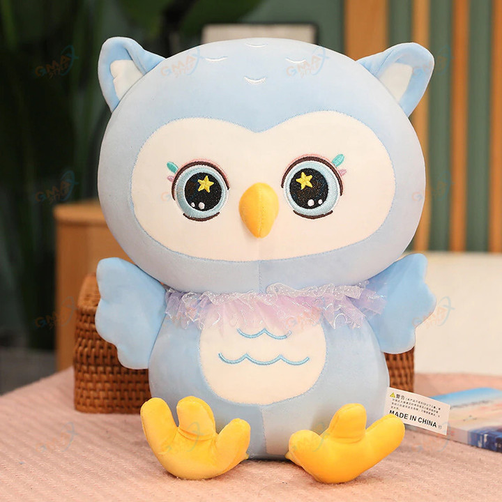 Owl Colorful Bird Plush Toy Baby Cushion Stuffed Animal Dolls Soft NewBorn Birthday Gifts For Kids Toy