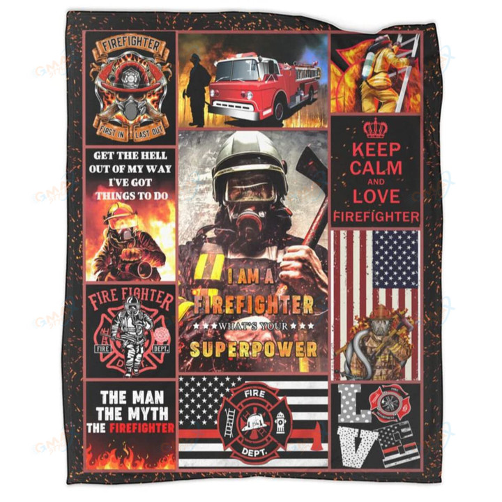 Firefighter Blanket Gifts for Men Dad Husband Son Boyfriend Blankets Firefighters' Day Birthday Gift Fireman Hero Throw Blankets