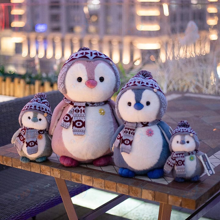 Kawaii Soft Penguin Plush Stuffed Animal Doll Fashion Toy for Kids Baby Lovely Girls Christmas Birthday Gifts