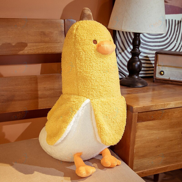 Giant Creative Banana Duck Plush Pillow Soft Down Cotton Cartoon Sleeping Pillow Home Sofa Bed Decoration Girl Gifts