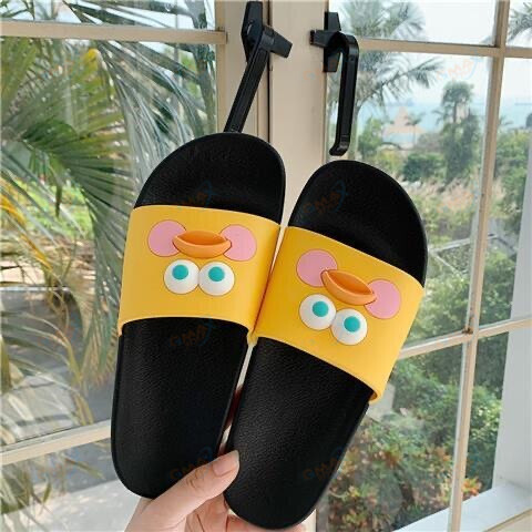 fashion slippers for women summer slip on Slides for women Sandals Beach Cartoon Dog Corgi Thick Sole Girls Flat Shoes