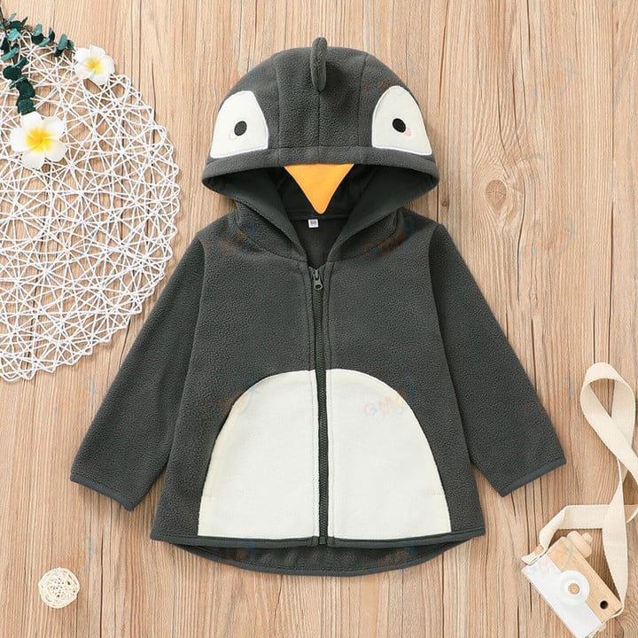 Penguin Hooded Sweatshirt For Baby Toddler Infant Baby Girls Boys Cartoon Animal Hooded Sweatshirt Tops Coat Baby Clothes