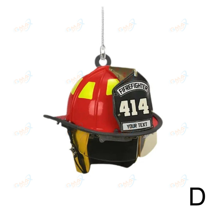 Car Ornament Jacket Helmet Wood Firefighter Decoration Accessories