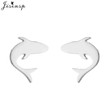 Mini Stainless Steel Shark Stud Earrings Women