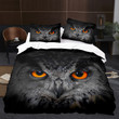 Owl Boys Youth Duvet Cover Set King/Queen Size for Kids