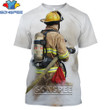 SONSPEE New Firefighter Rescue T-shirt Men Police Funny Summer 3d Print Casual Short Sleeve O Neck T Shirt Women Tee Top Clothes