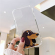 Cartoons Dachshund Bulldog Phone Case Transparent