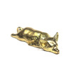 Corgi Dog Brass Keychains Pendants Retro Animal Figurine Car Key Ring
