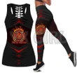 Customize Name Firefighter 3D Printed Tank Top+Legging Combo Outfit Yoga Fitness Legging Women