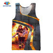 Firefighter Fireman Tank Tops 3D Print Sleeveless Vest